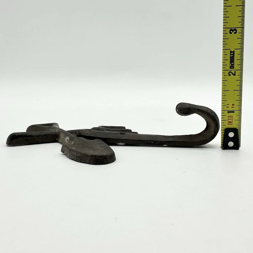 Vintage Cast Iron Shovel & Rake Garden Tool Hooks Hook Cottage Core Shabby Chic